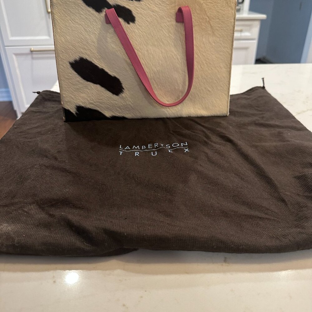 Vintage One-of-A-Kind Lambertson Truex Haircalf Leather Tote Bag